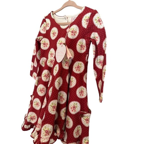 Sweet Honey Christmas‎ Floral Dress Sz 4T Toddler Girls NWT Flowy Swing Skirt - Picture 2 of 4